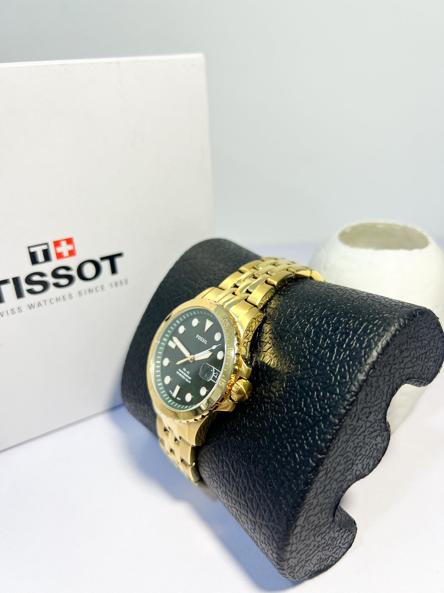 Đồng hồ nữ Fossil Quartz Green Dial Yellow Gold-tone