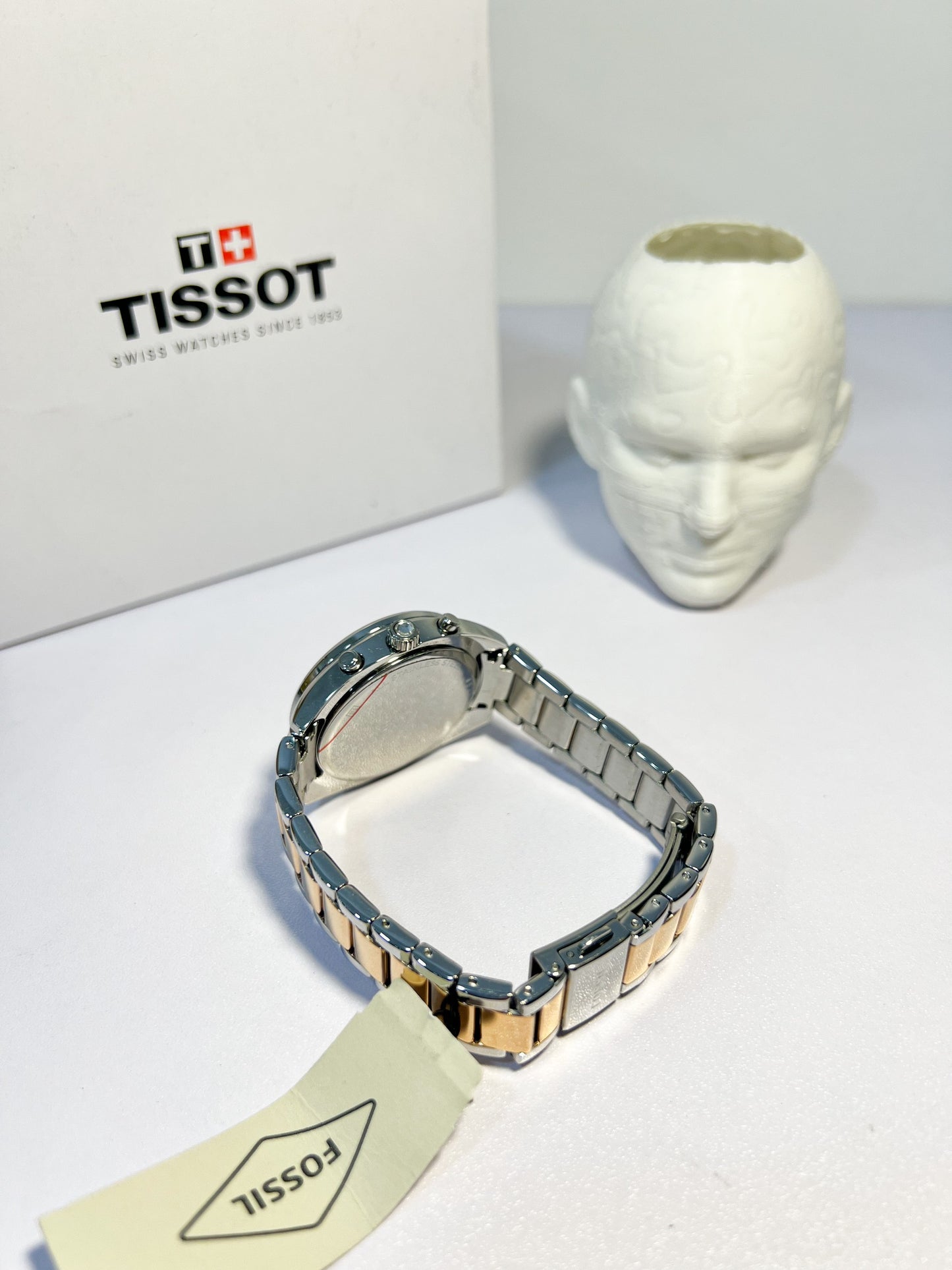 Cặp Đông Hồ Fossil Multifunction Two-Tone Stainless Steel