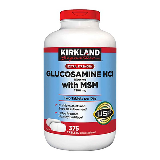 Viên uống hỗ trợ xương khớp Kirkland Glucosamine HCL MSM 1500mg 375 viên