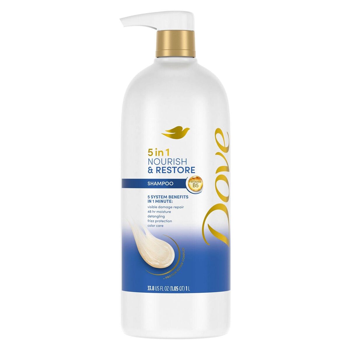 Cặp Dầu Gội Xả Dove Nourish & Restore 5in1 (1L)