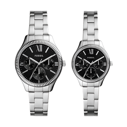 Cặp Đồng Hồ Fossil Multifunction Stainless Steel
