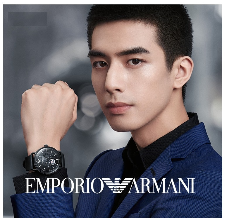 Đồng hồ nam Emporio Armani Aviator Automatic Black Skeleton Dial