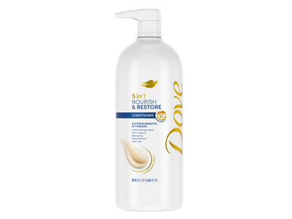 Cặp Dầu Gội Xả Dove  Nourish & Restore 5in1 (1L)