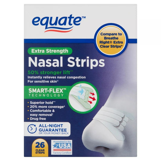 Miếng Chống Ngáy Equate Nasal Strips Extra Strength Tan