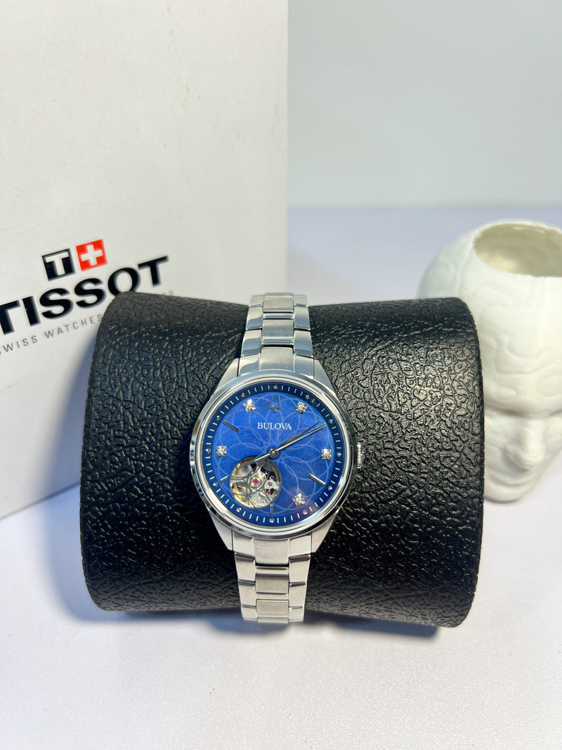 Đồng hồ nữ Bulova Classics Automatic Blue Mother of Pearl Diamond Dial