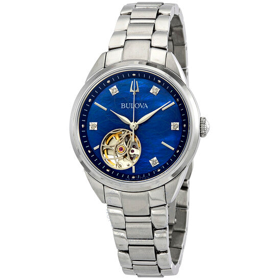 Đồng hồ nữ Bulova Classics Automatic Blue Mother of Pearl Diamond Dial
