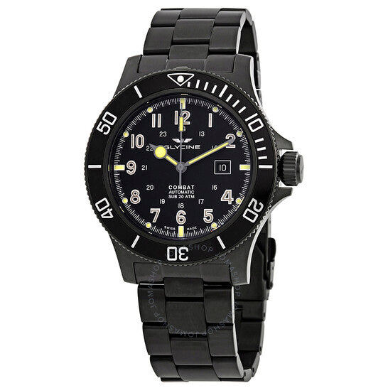 Đồng Hồ Nam Glycine Combat SUB Automatic Black Dial