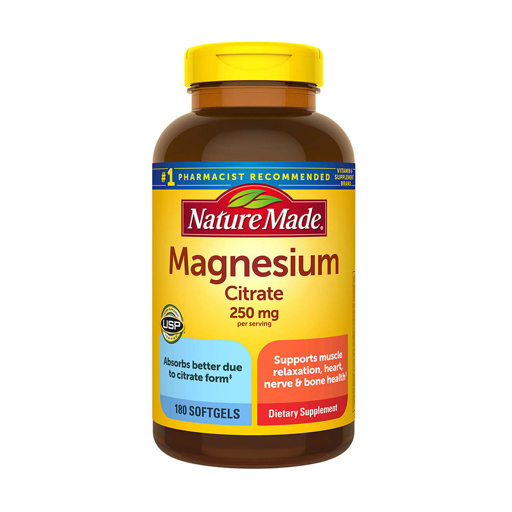 Viên uống Nature Made bổ sung Magnesium Citrate 250mg 180 viên