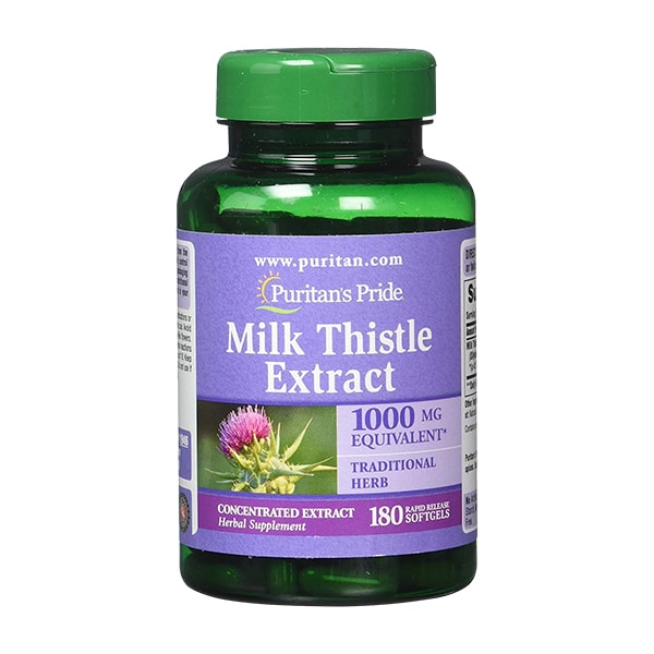 Viên uống bổ gan Milk Thistle Extract Puritan’s Pride 1000 mg 180 viên