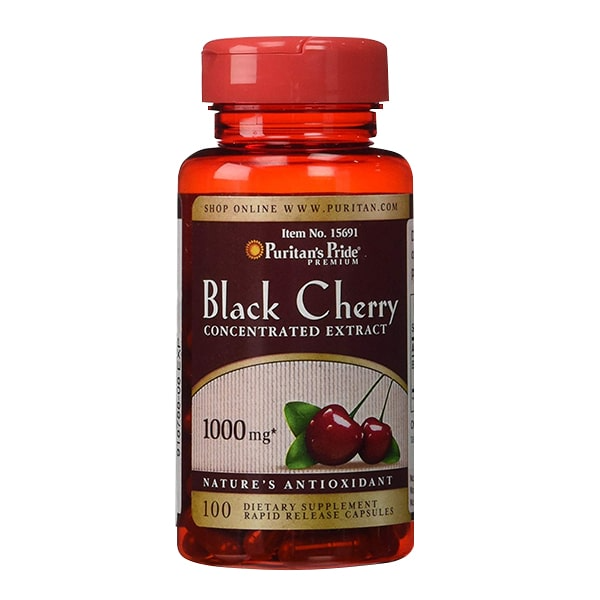 Viên uống hỗ trợ điều trị gout Puritan’s Pride Black Cherry 1000mg 100 viên