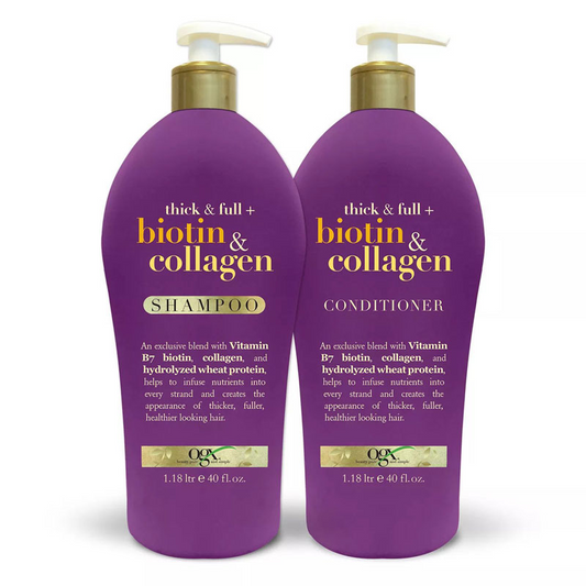 Dầu Gội / Xả OGX Thick & Full + Biotin & Collagen 1.18l