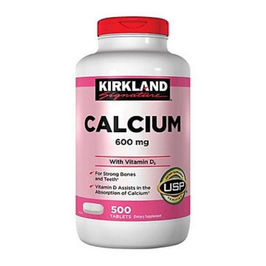 Viên Uống Bổ Sung Canxi Calcium Kirkland 600mg+D3 (500 viên)