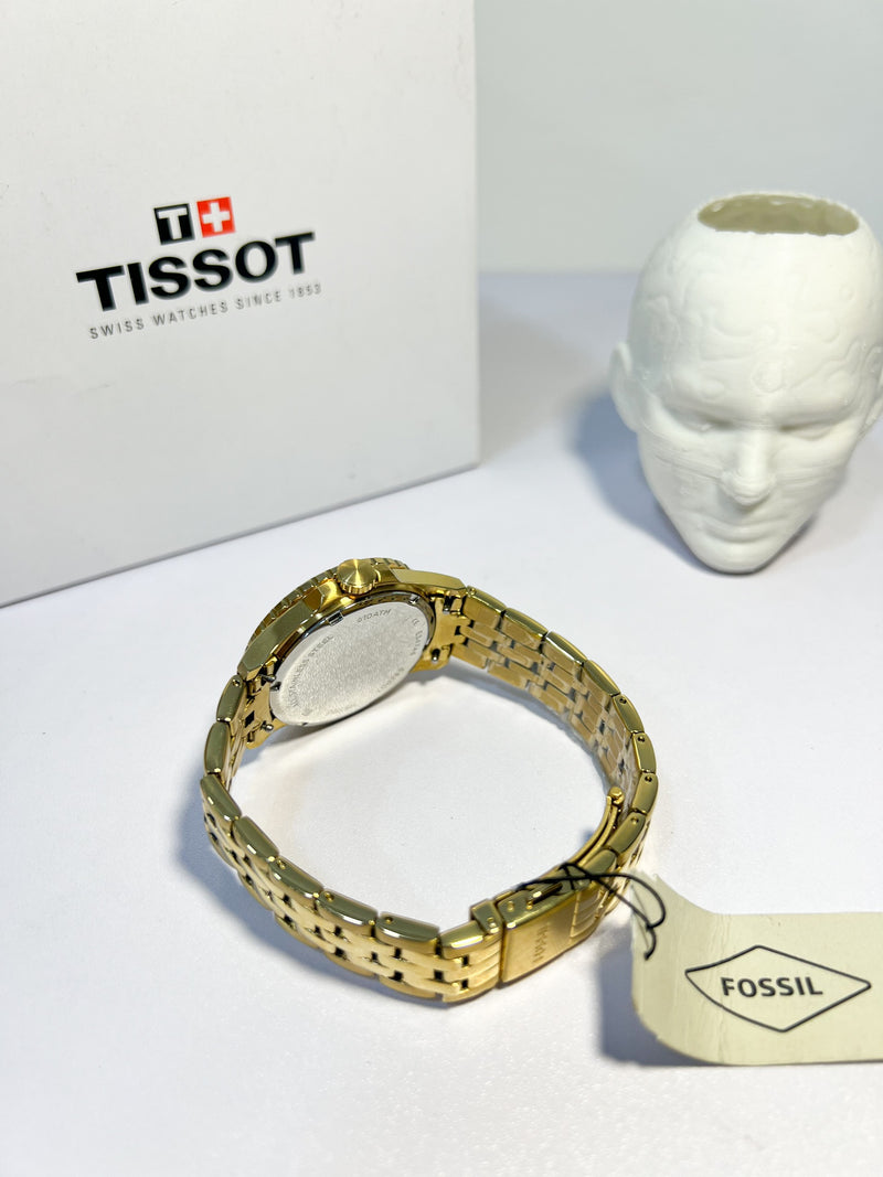 Đồng hồ nữ Fossil Quartz Green Dial Yellow Gold-tone