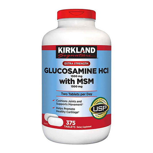Viên Uống Hỗ Trợ Xương Khớp Kirkland Glucosamine HCL MSM 1500mg 375v