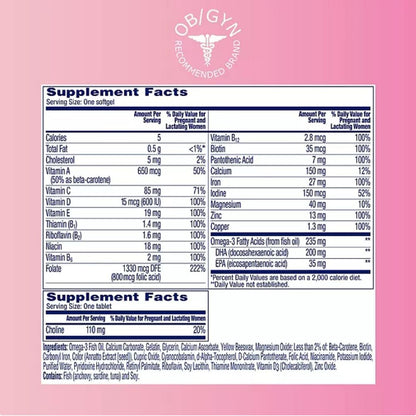 Viên Uống Cho Mẹ Bầu One A Day Prenatal Advanced Mulitvitamins