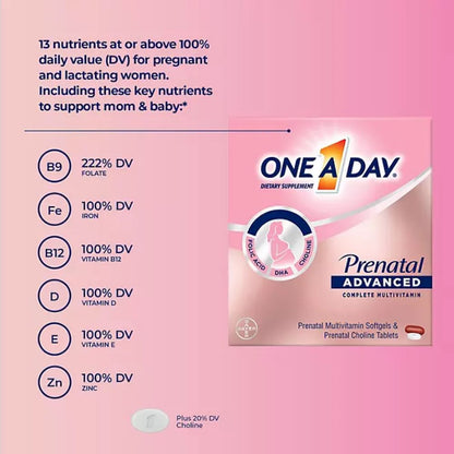 Viên Uống Cho Mẹ Bầu One A Day Prenatal Advanced Mulitvitamins