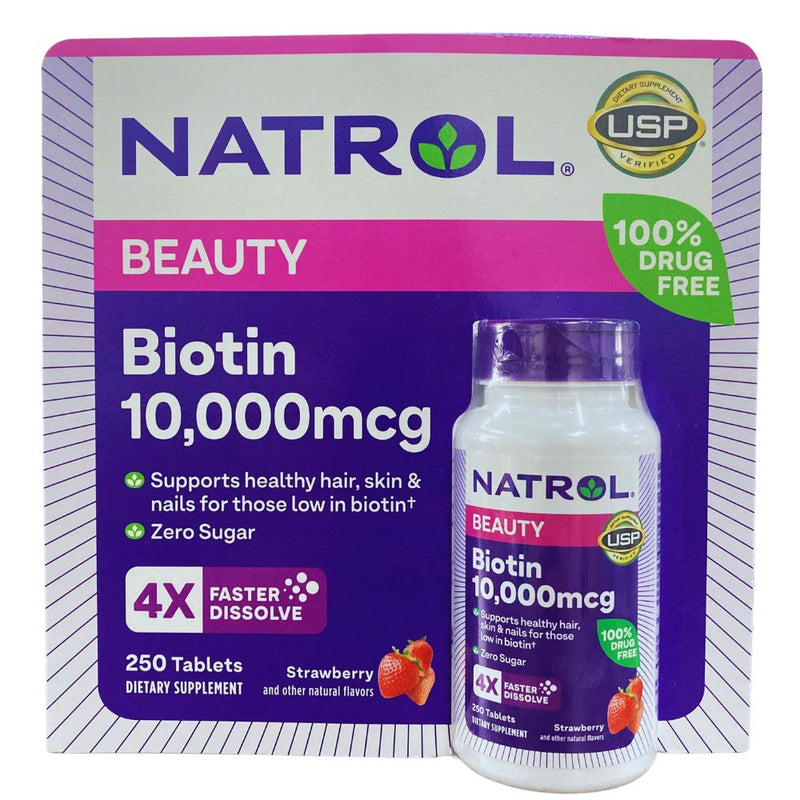 Viên Natrol Biotin 10000mcg(250 viên)