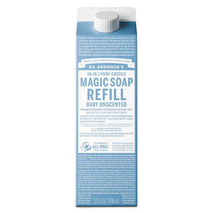 Xà phòng Magic Bar Dr. Bronner's Hộp Refill -  946ml