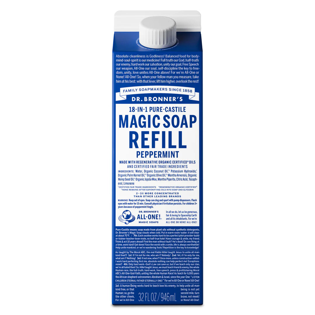 Xà phòng Magic Bar Dr. Bronner's Hộp Refill -  946ml