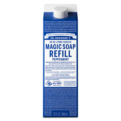 Xà phòng Magic Bar Dr. Bronner's Hộp Refill -  946ml