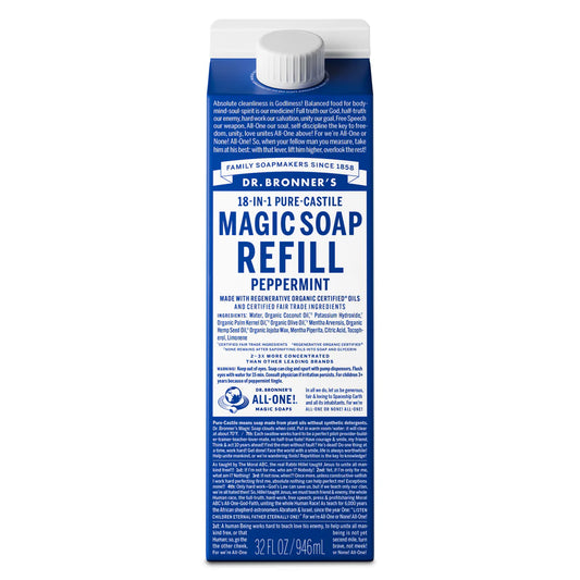 Xà phòng Magic Bar Dr. Bronner's Hộp Refill -  946ml