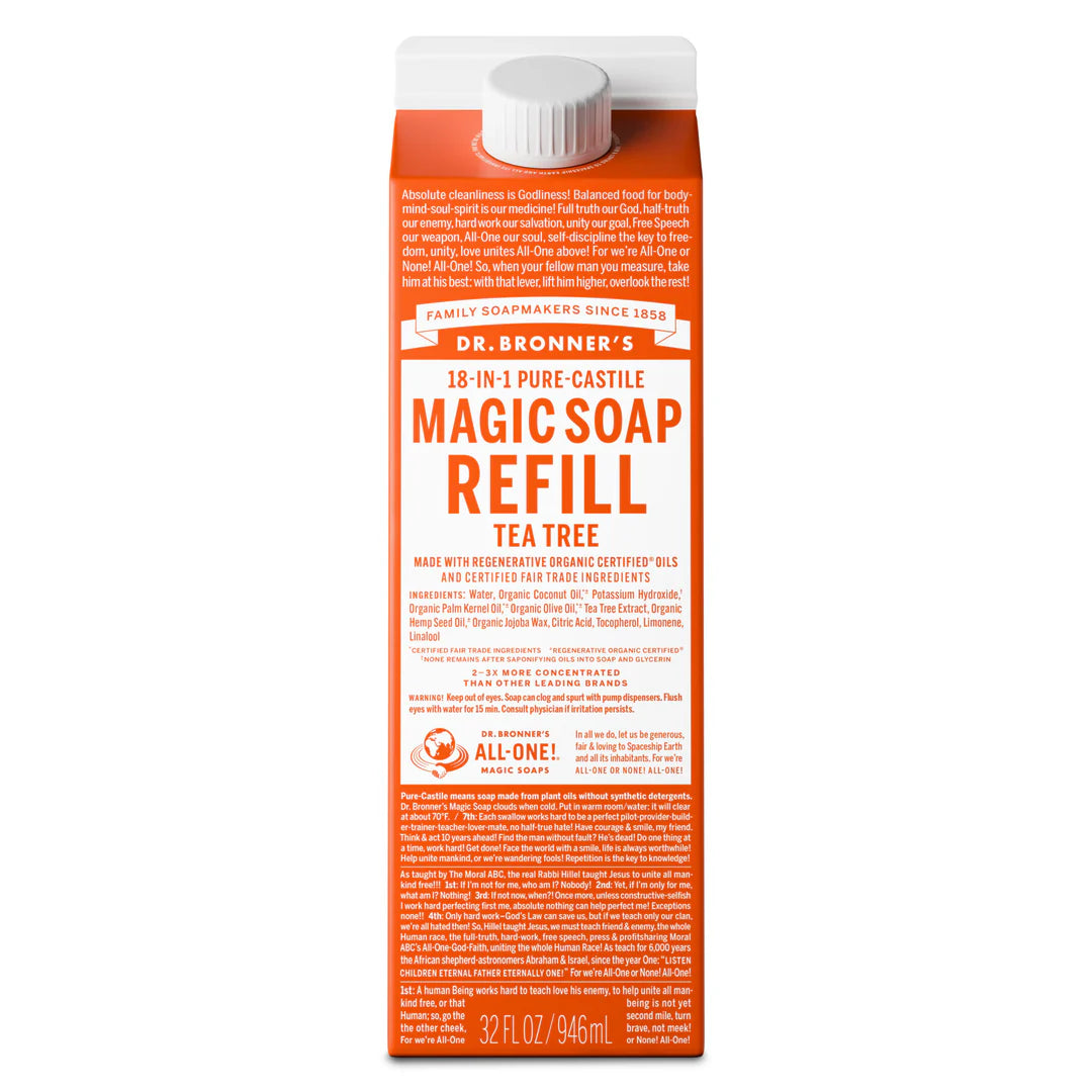 Xà phòng Magic Bar Dr. Bronner's Hộp Refill -  946ml