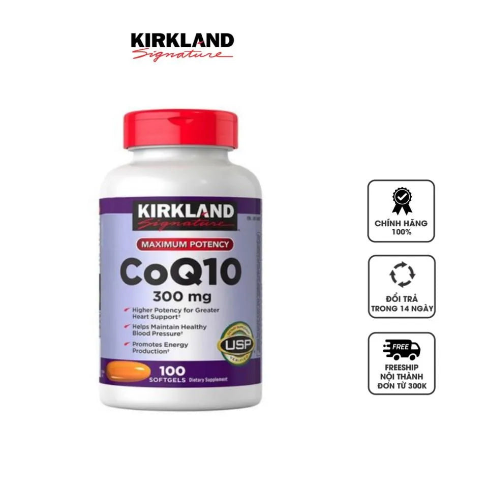 Bổ Tim Kirkland CoQ10 300mg, 100 viên