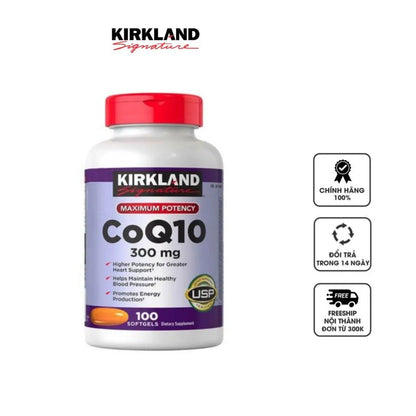 Bổ Tim Kirkland CoQ10 300mg, 100 viên
