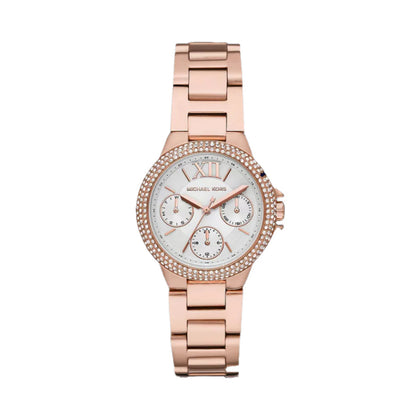 Đồng Hồ Nữ MK Camille Mặt Trắng Pha Lê