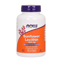 Load image into Gallery viewer, Viên uống chống tắc tia sữa Now Sunflower Lecithin 1200mg 100 Softgels
