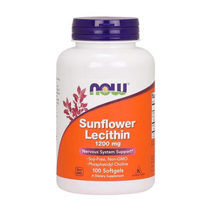Viên uống chống tắc tia sữa Now Sunflower Lecithin 1200mg 100 Softgels