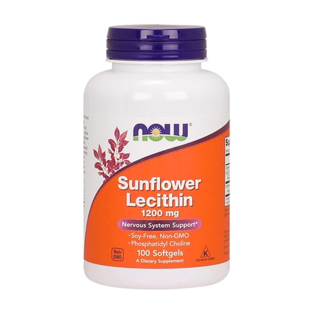 Viên uống chống tắc tia sữa Now Sunflower Lecithin 1200mg 100 Softgels