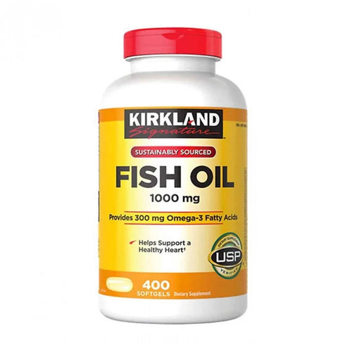 Dầu Cá Hãng Kirkland Signature 1000 Mg 400 Viên, Nắp đỏ