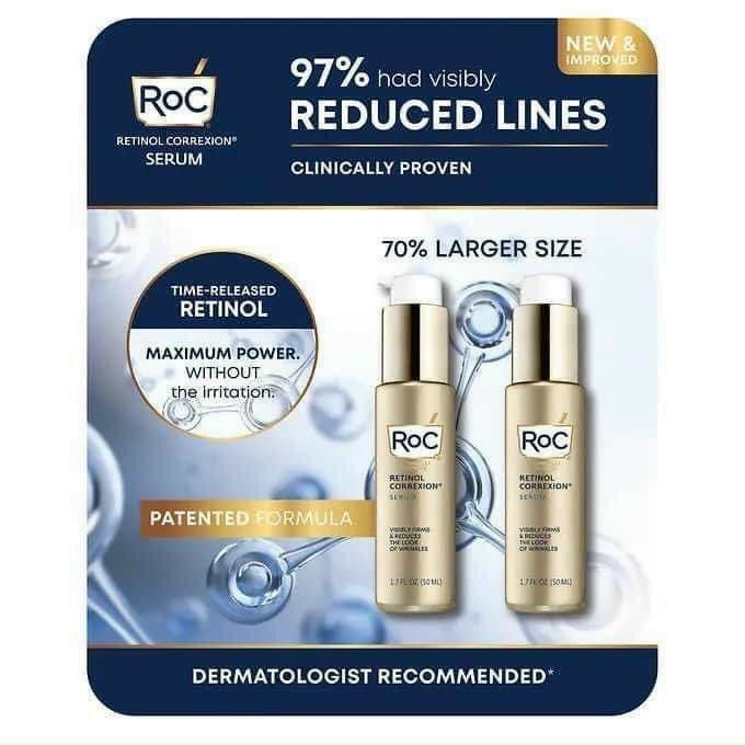 Serum ROC RETINOL-CORREXION trẻ hóa da, cấp ẩm, cải thiện nếp nhăn hiệu quả cam kết 100% hàng chính hãng Mỹ