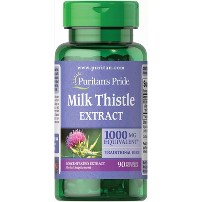 Thuốc Bổ Gan Milk Thistle Extract Puritan’s Pride 1000mg (180v) - Hàng Mỹ
