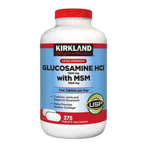 Viên Uống Bổ Khớp Kirkland Glucosamine HCL MSM 1500mg 375 Viên