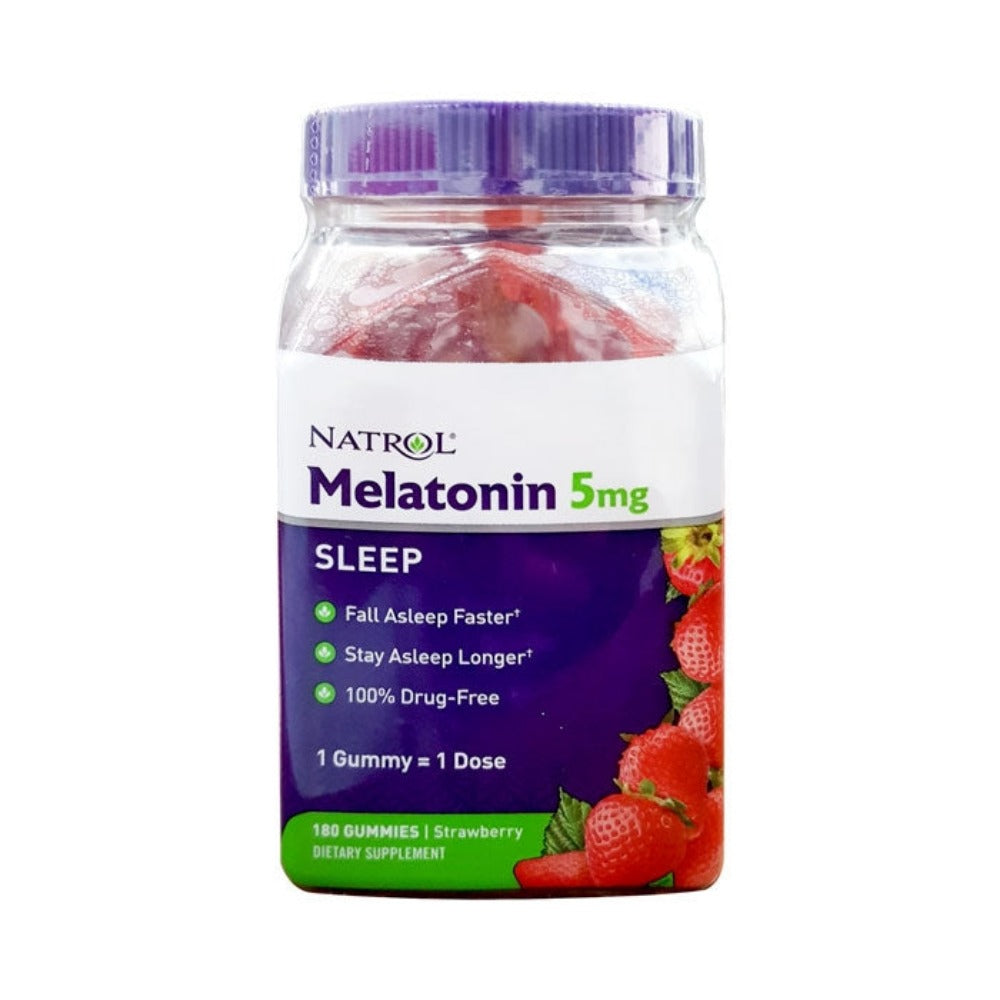 Kẹo dẻo ngủ ngon Gummies Melatonin 5mg 180 viên Natrol