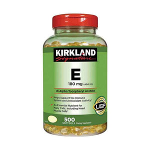 Viên uống Kirkland Signature Vitamin E 180 mg (400 IU) 500 viên