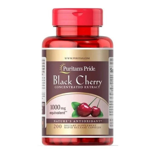 Viên Uống Hỗ Trợ Bệnh GOUT PURITAN'S PRIDE BLACK CHERRY CONCENTRATED EXTRACT 1000 MG, 100 VIÊN