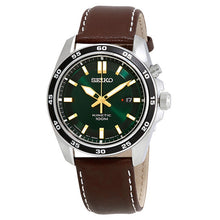 Load image into Gallery viewer, Đồng hồ nam SEIKO Kinetic Green Dial Brown Leather
